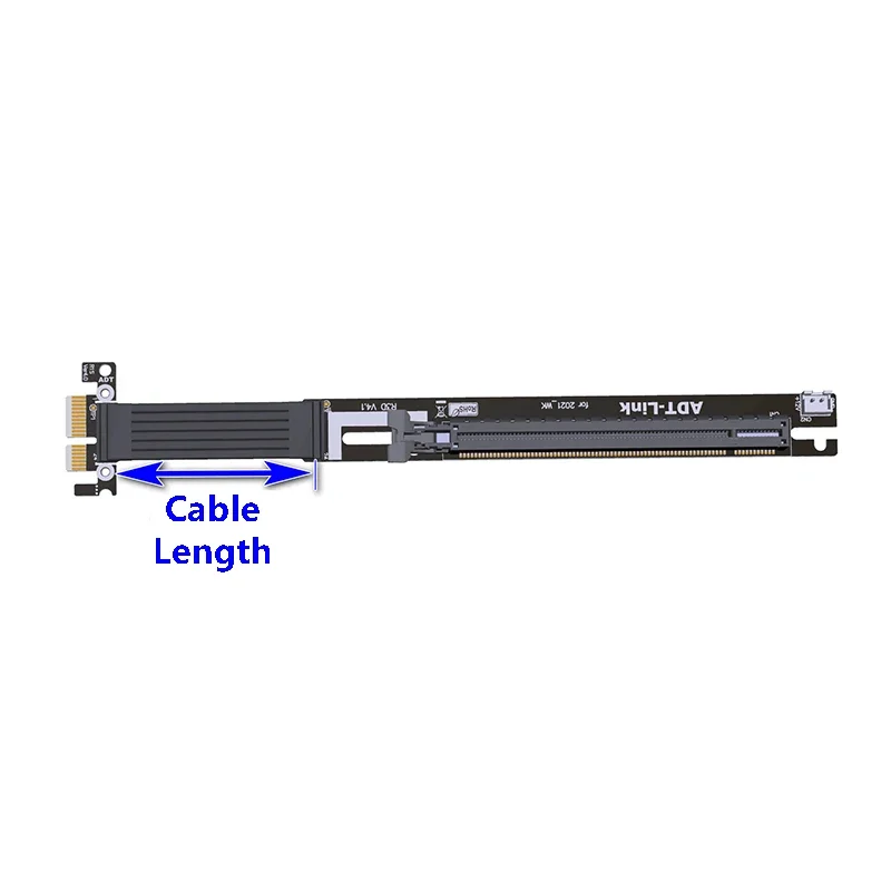 Cable de extensión de gráficos PCIe 4,0 X1 a X16, adaptador de expansión de velocidad completa, Compatible con Bitcoin BTC Miner, sin ángulo recto Usb - imagen 5