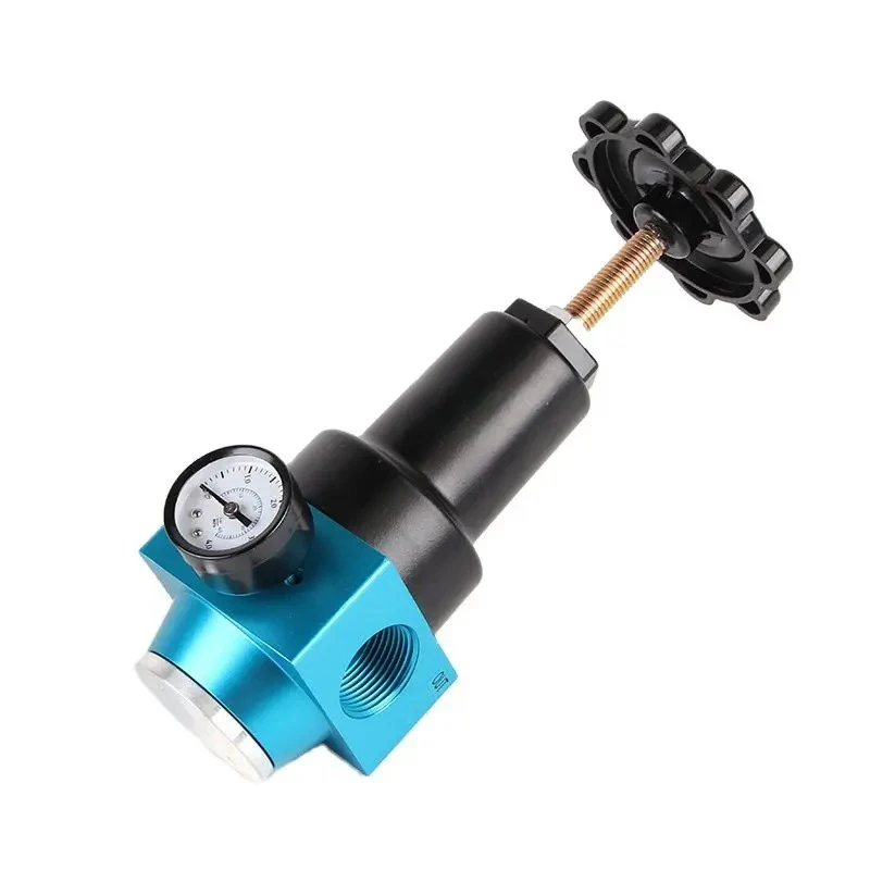 QTYH-8 neumático/10/15/25/50 válvula reguladora de alta presión 1/4 3/8 1/2 2 puerto de entrada BSP 0 ~ 40 Bar regulador de aire con manómetro - imagen 3