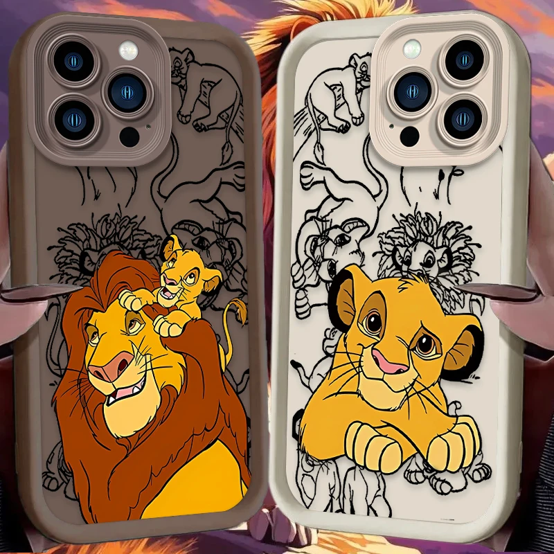 Funda Disney Rey León Simba para iPhone 16 15 14 13 12 11 Pro Max X XS X S Max XR SE 2020 7 8 Plus, funda de silicona suave a prueba de golpes - imagen 2