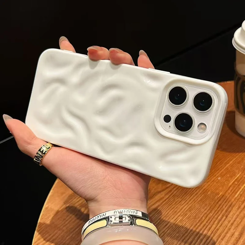 Funda con patrón de meteorito arrugado de colores brillantes para iPhone 17 Air 16 15 Plus 14 13 12 11 Pro Max, funda trasera de teléfono de TPU suave - imagen 3