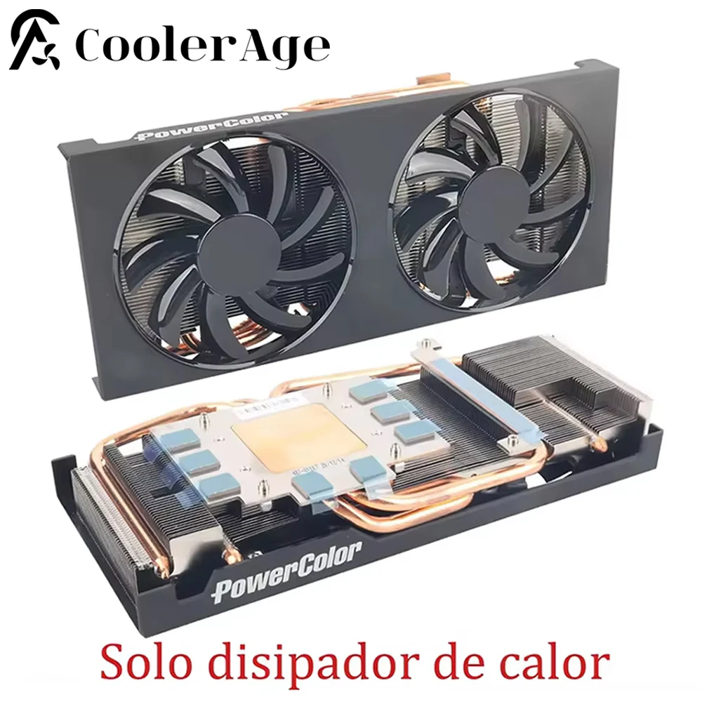 Original para PowerColor RADEON RX 5500XT 5700 5700XT 6500XT 6600 6600XT 6650XT 6700 6700XT 6750GRE 6750XT disipador térmico de tarjeta de vídeo
