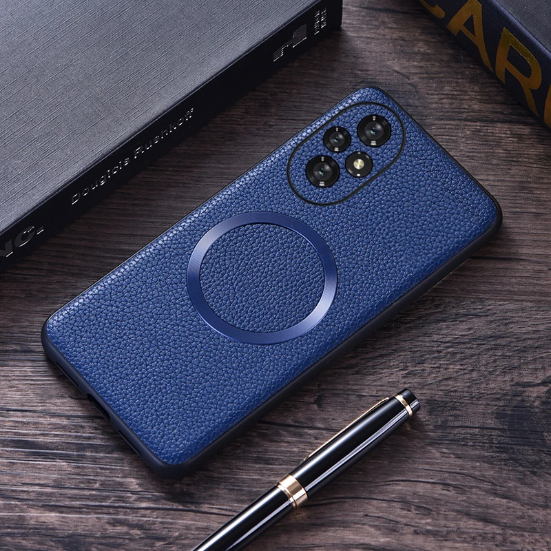 Magsafe-funda de carga inalámbrica para Honor 200 Pro Lite, carcasa dura de cuero PU A prueba de golpes, protección de cámara para Huawei Honor 200Pro - imagen 3