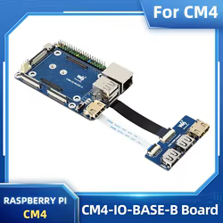 Mini placa Base para Módulo de ordenador Raspberry Pi CM4, placa Base con ventilador USB, RJ45, Gigabit, Ethernet, ranura M.2 para CM4