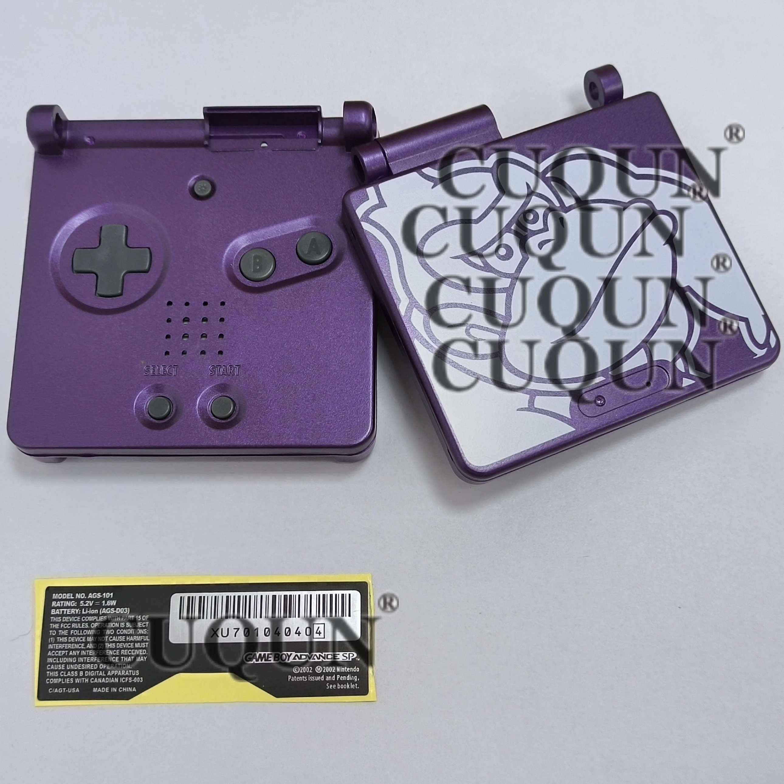 Carcasa de consola de repuesto para GBA SP con lente de plástico