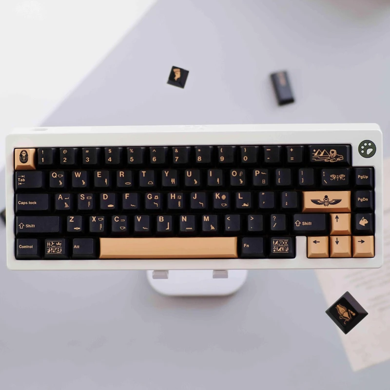 Juego de teclas de faraón PBT GMK, teclas clonadas GMK con perfil de cereza, teclas de sublimación de tinte para teclado mecánico Cherry MX Switch - imagen 5