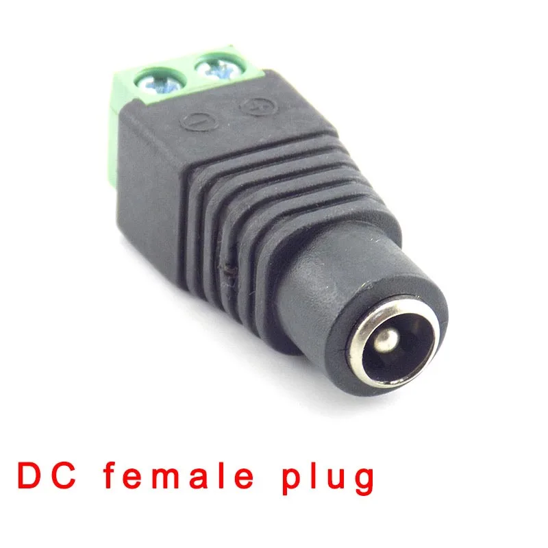 5 pares de enchufe macho de alimentación CC y adaptador de enchufe conector hembra CC BNC UTP para fuente de alimentación de cámara CCTV tiras de luz LED L19 - imagen 5