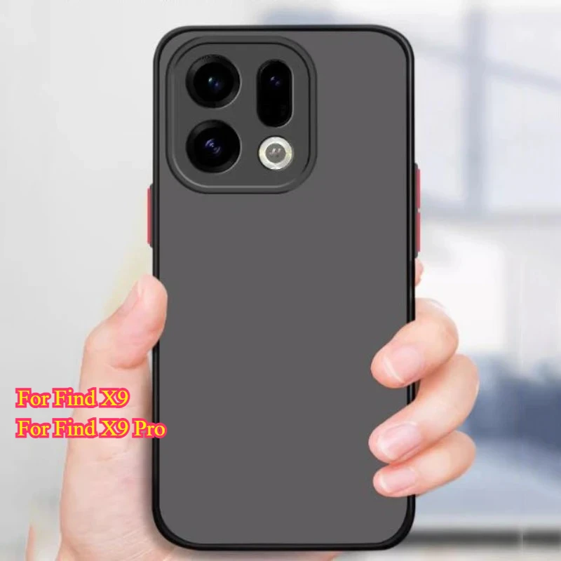Para OPPO Find X9 Pro sensación de piel a prueba de golpes funda de teléfono para OPPO Find X 9 FindX9pro suave TPU parachoques transparente duro PC contraportada - imagen 2
