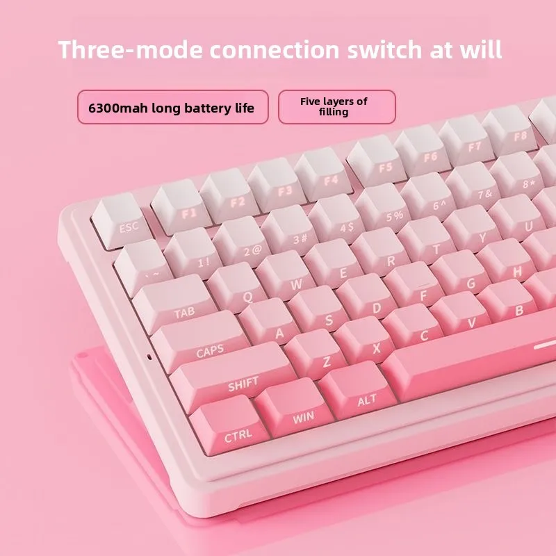 Teclado mecánico KZZI K98, 3 modos RGB con perilla, alfombrilla numérica, junta intercambiable en caliente, teclado de oficina para juegos, soporte WIN/MAC - imagen 3