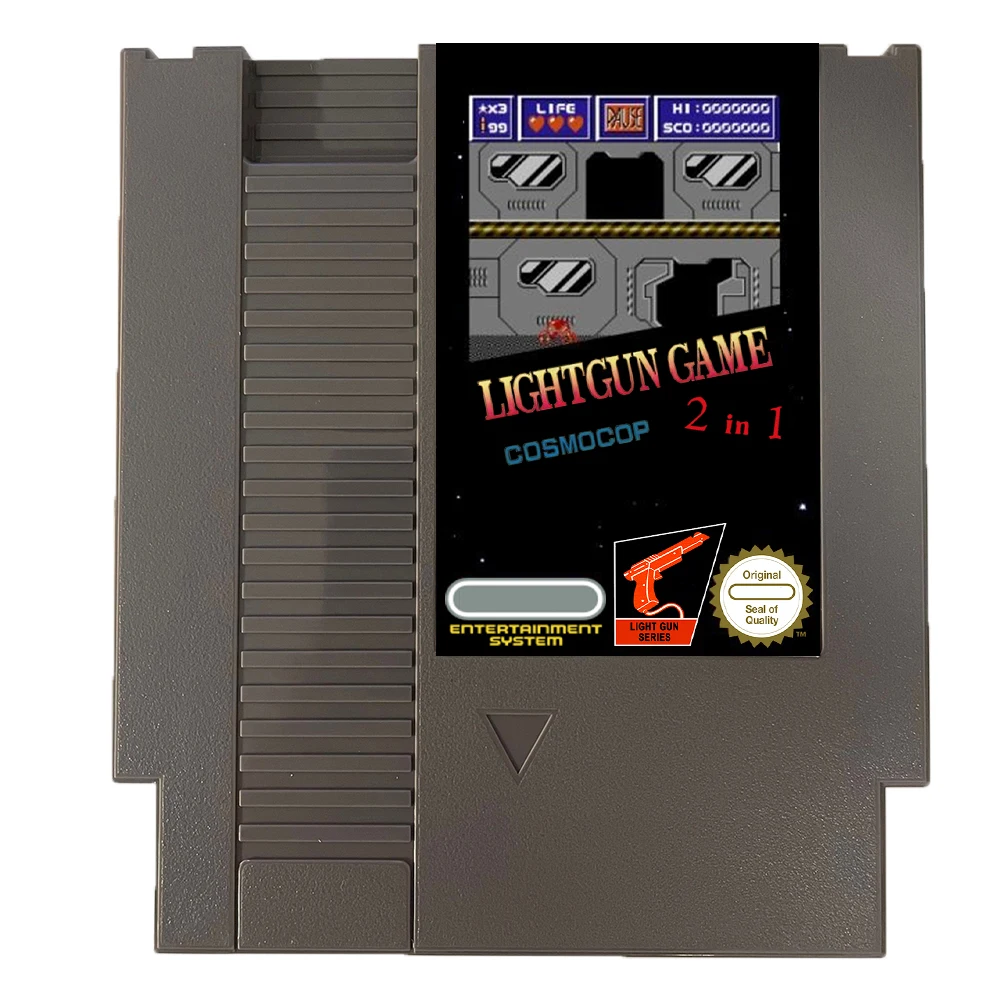 Lightgun Game 2 en 1- Cosmocop + Cyber Monster - Cartucho de juego NES de 8 bits para juego NES Cosnole