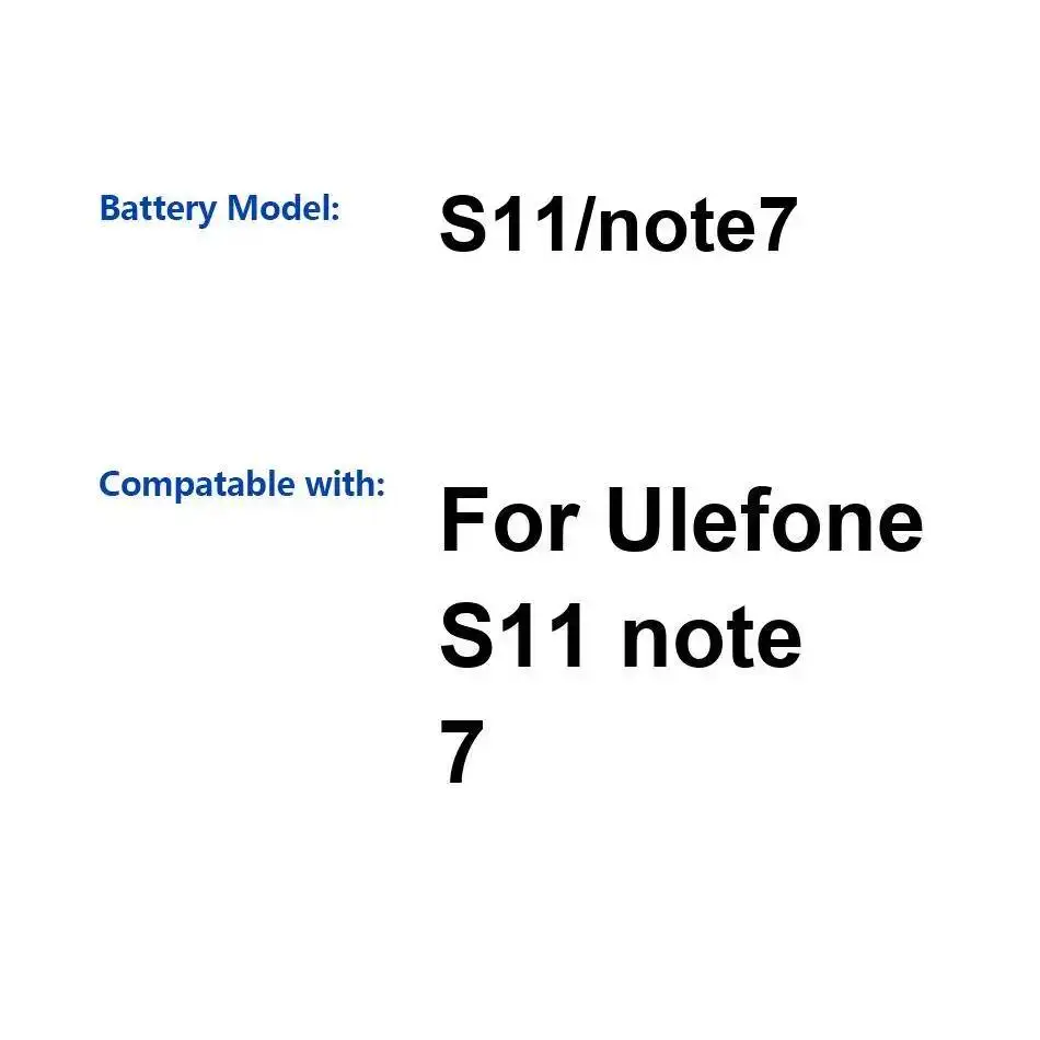 Para Ulefone S11 Note 7 Note7 batería de teléfono móvil rendimiento duradero estable 3430Mah - imagen 3