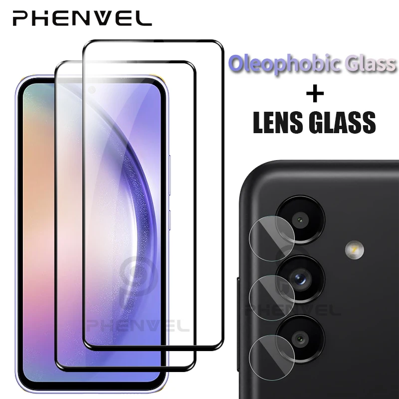 Vidrio Protector para Samsung Galaxy A54, Protector de pantalla de cubierta completa, película de vidrio templado OLEOFÓBICO para Galaxy A54 - imagen 2
