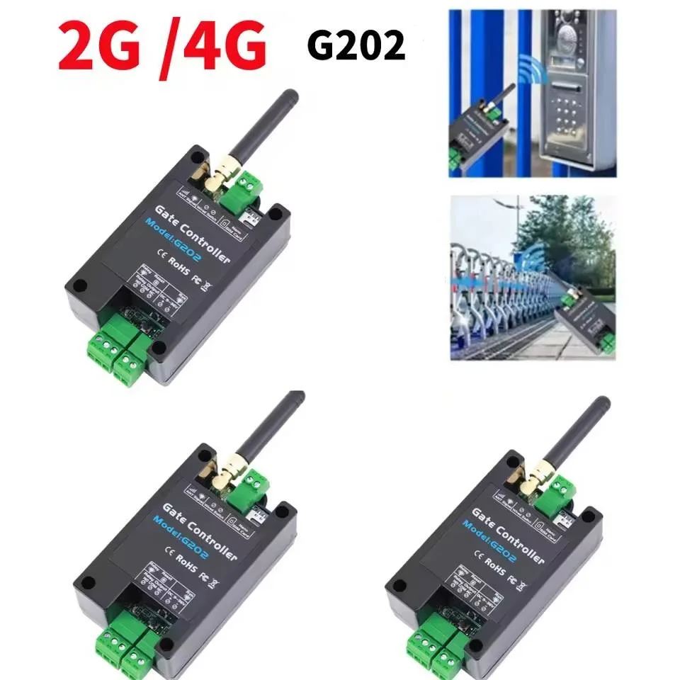 G202 2G Control remoto GSM abridor de puerta relé interruptor acceso a puerta teléfono móvil abridor de puerta remoto llamada gratuita 850/900/1800/1900MHz