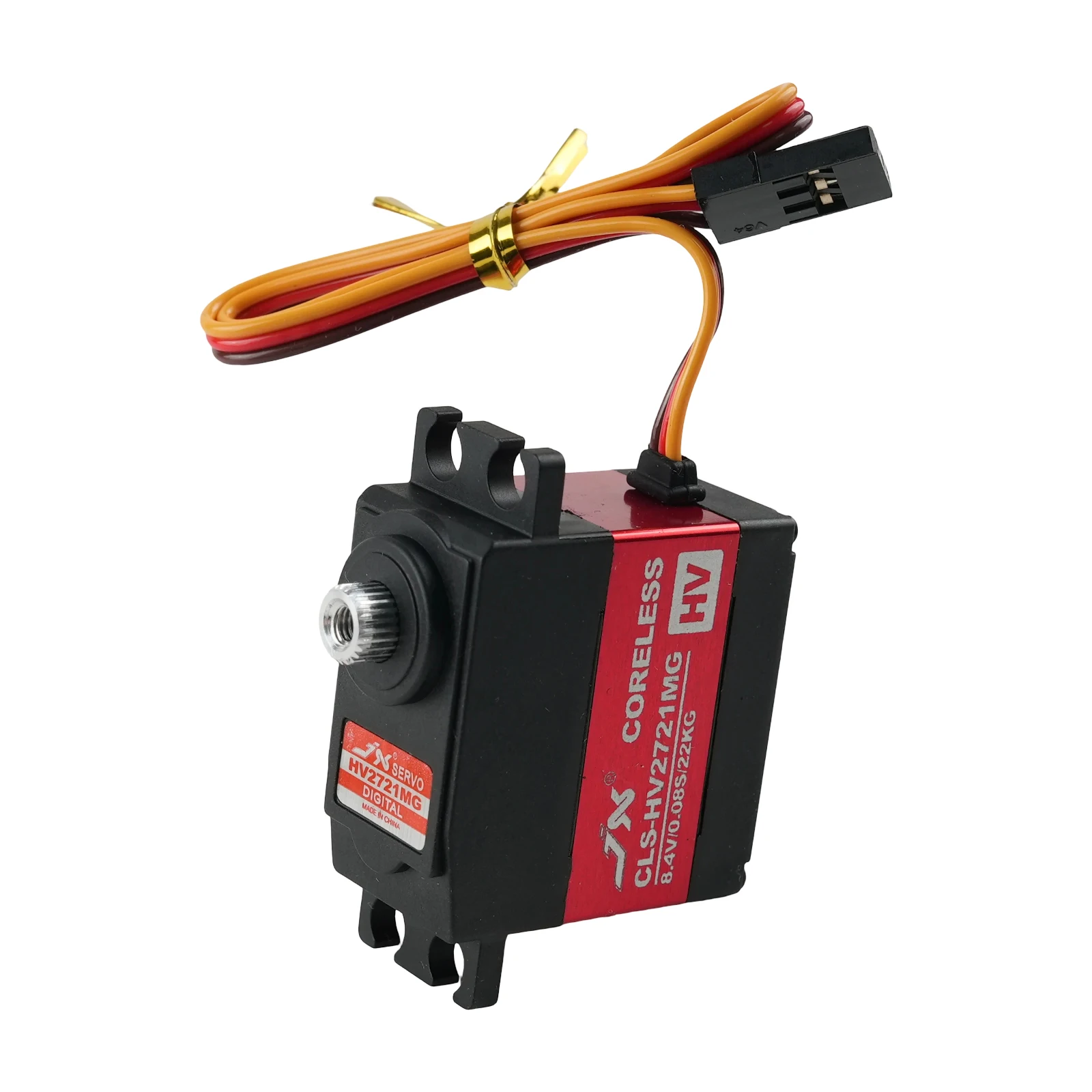 JX CLS-HV2721MG 8,4 V/22 KG Servo Digital Metal Gear IP67 impermeable Digital Motor Sin Núcleo Servo para 1/8 1/10 RC coche Robot - imagen 3