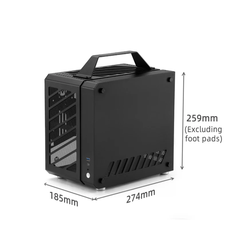 Mechanic Master C25Plus-funda de ordenador ITX/MATX, Mini PC de aluminio multifuncional portátil de onda acústica - imagen 4