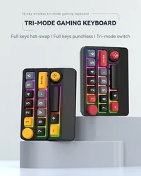 JOMAA Teclado mecánico inalámbrico RGB para juegos con joystick