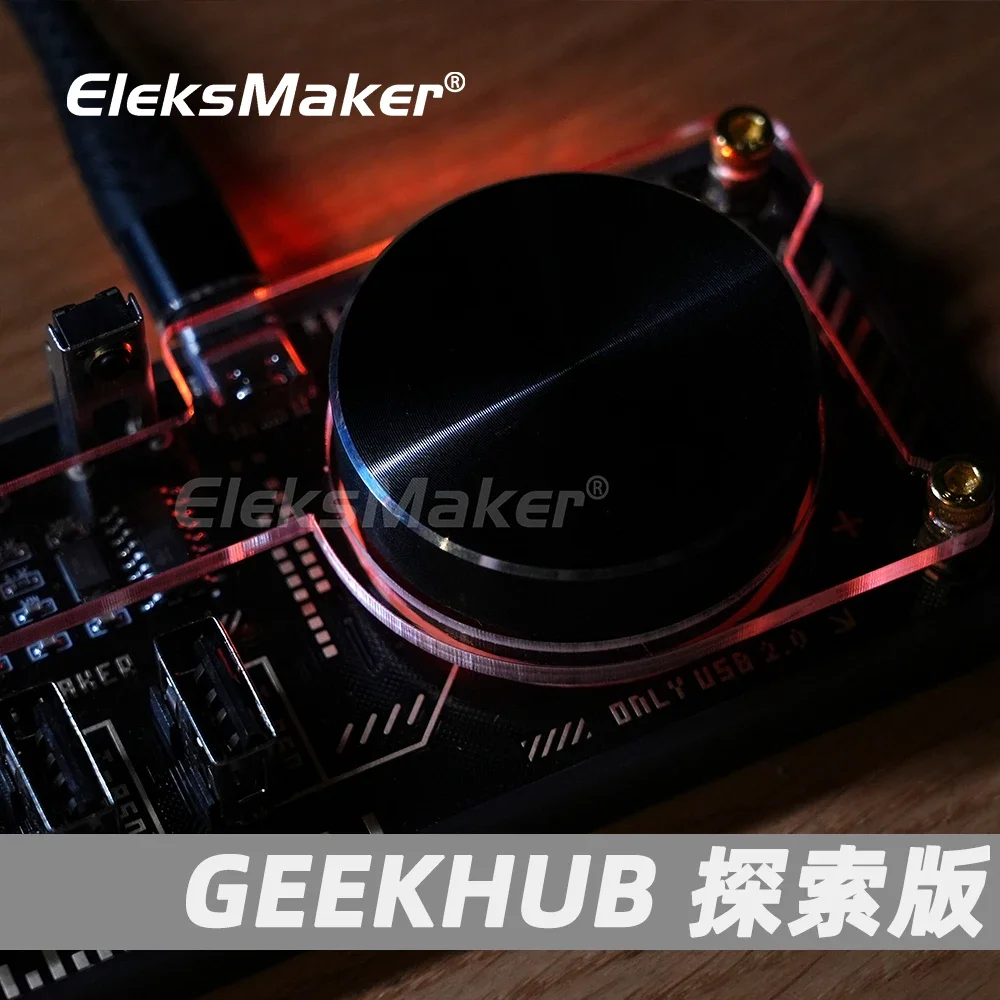 EleksMaker GEEKHUB controlador de escritorio USB estación de acoplamiento de ordenador Retro expansión botones personalizables ajustar el volumen luz RGB - imagen 4