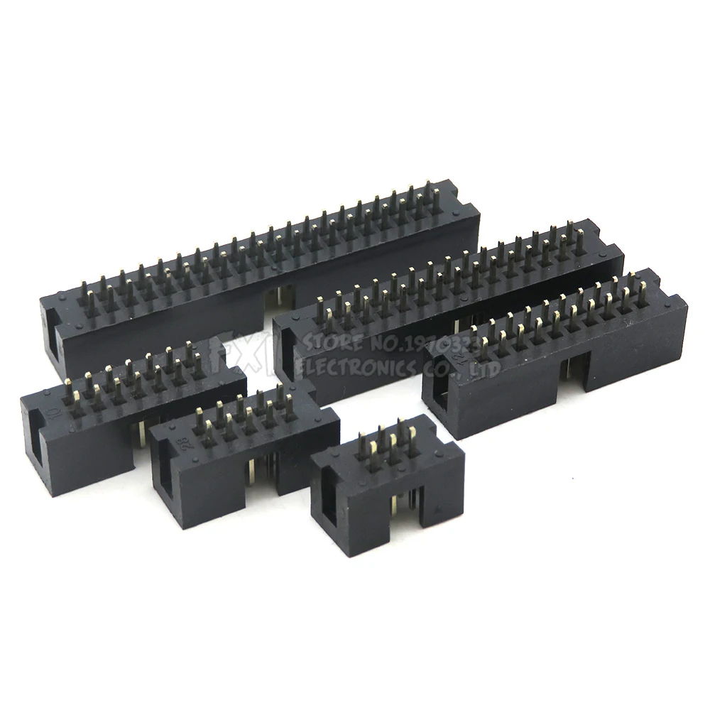 Conector de cabezal de enchufe 5 piezas DC3 de 2,54mm, ISP macho, aguja recta de doble espaciado 6P 8P 10P 14P 16P 20P 30P 34P 40P, nuevo - imagen 4