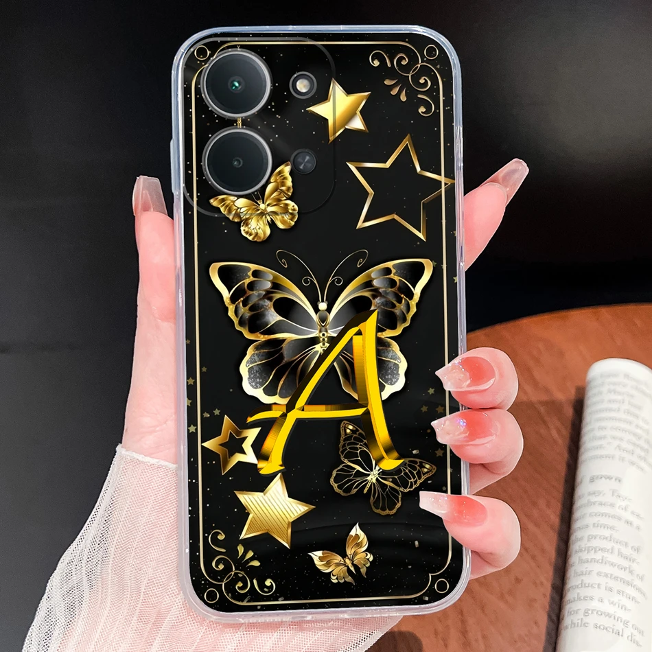 Para POCO C85 C75 C65 funda con nombre de ensueño letras transparente suave anticaída contraportada ligera TPU pareja Protector de teléfono Fundas - imagen 4