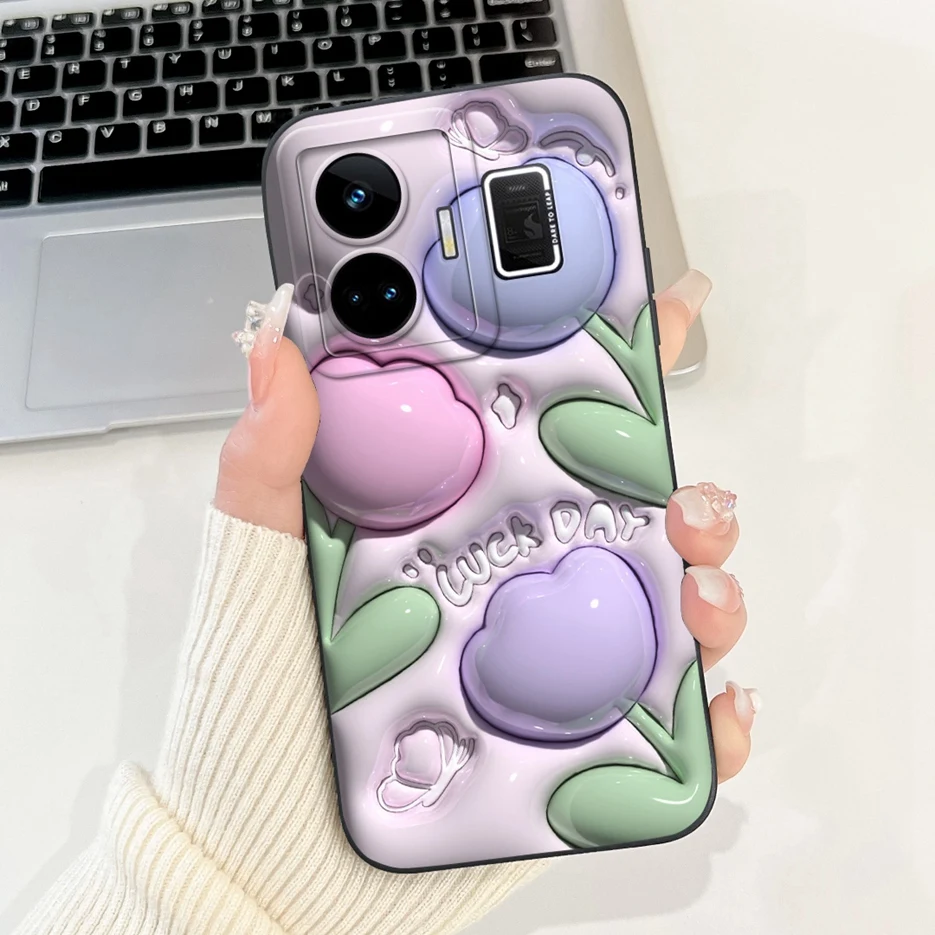 Para Realme GT Neo 5 funda RMX3706 nueva moda cubierta pintada de caramelo funda de teléfono suave de TPU para Realme GT Neo5 240W Fundas 6,74 ''funda - imagen 5