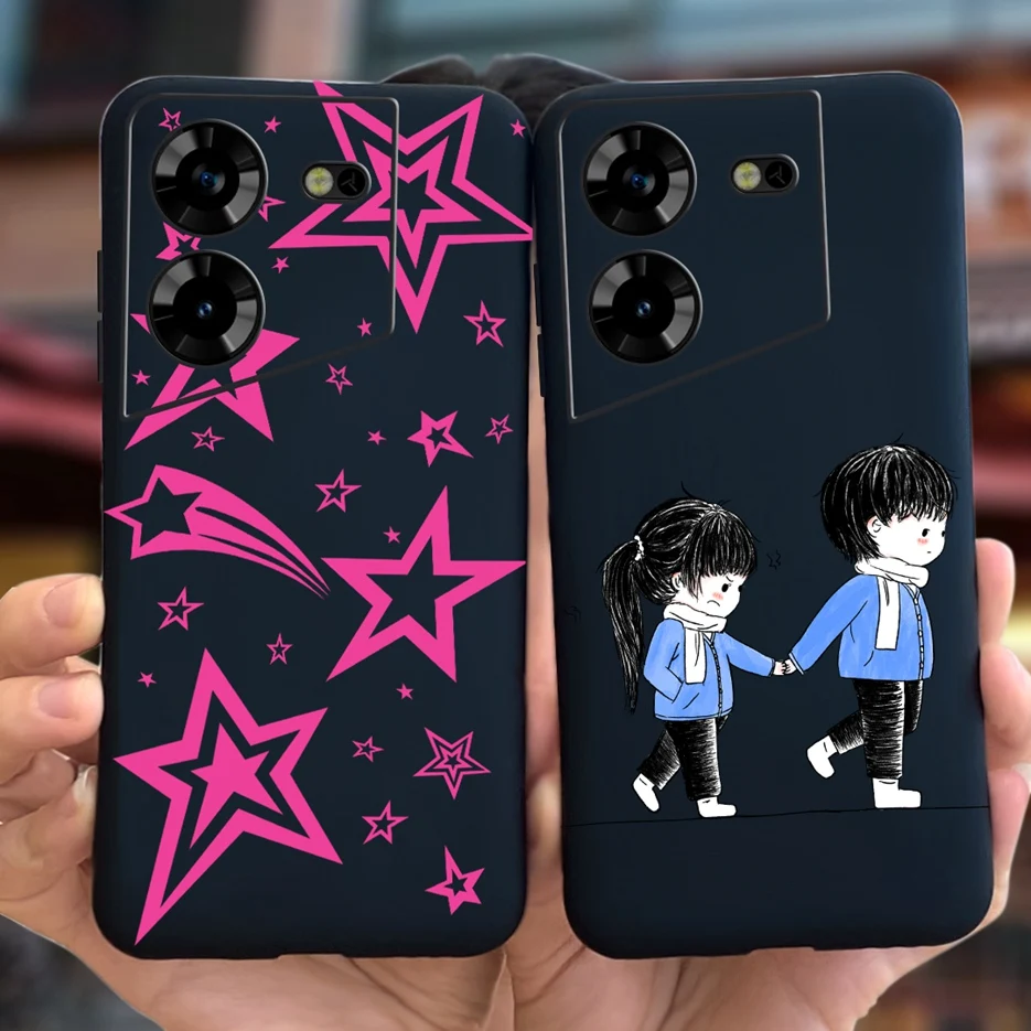 Funda de TPU suave a prueba de golpes para Tecno Pova 5, cubierta trasera de dibujos animados de oso lindo, bolsas pintadas, LH7n - imagen 4