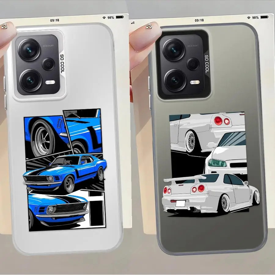 Funda trasera de teléfono para Xiaomi Redmi 9T 9C 12C A5 K60 14C 10C A1 A2 Plus 13C Sport Car - imagen 2