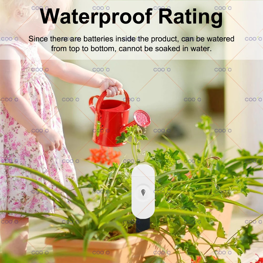 ZigBee-Sensor de humedad del suelo, medidor de temperatura y humedad, automatización, Detector de riego, funciona con el asistente doméstico Zigbee2mqtt - imagen 4