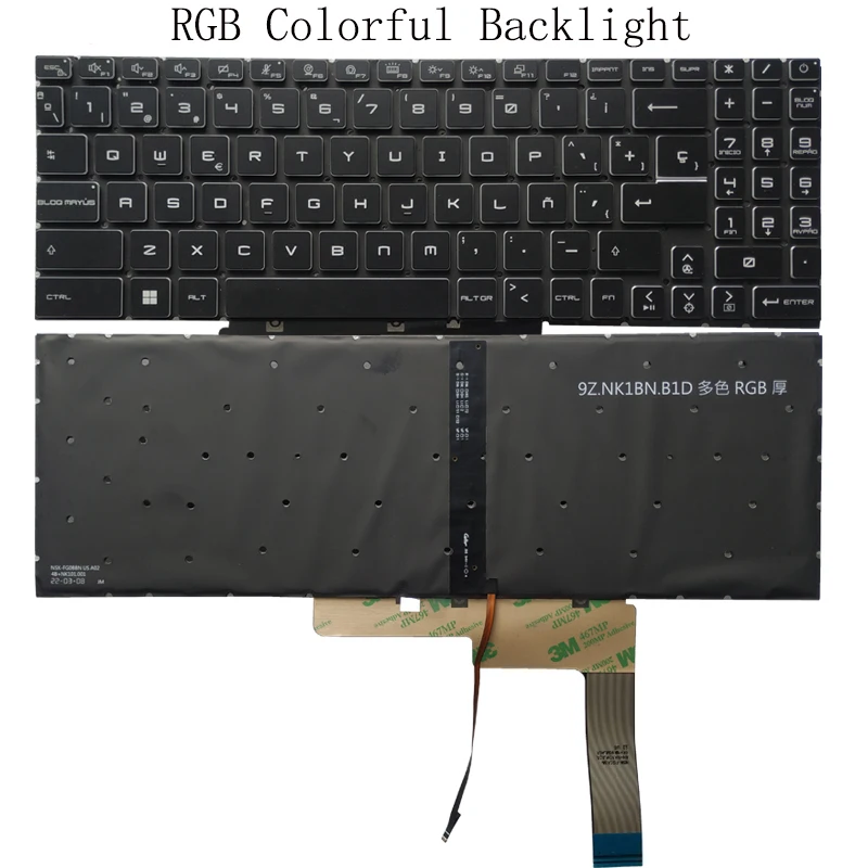 Nuevo teclado retroiluminado RGB para MSI GL66 GF66 GF76 MS-1581 1582 1583 1585 GL76 MS-17L1 MS-17L2 MS-17L3 MS-17L4 - imagen 3