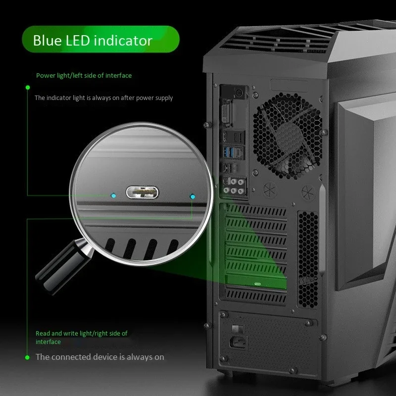 MAIWO PCIE X4 a USB C 3,2 computadora de escritorio 20GBPS fuente de alimentación independiente Sata de alta velocidad adaptador de TYPE-C tarjeta de expansión - imagen 3