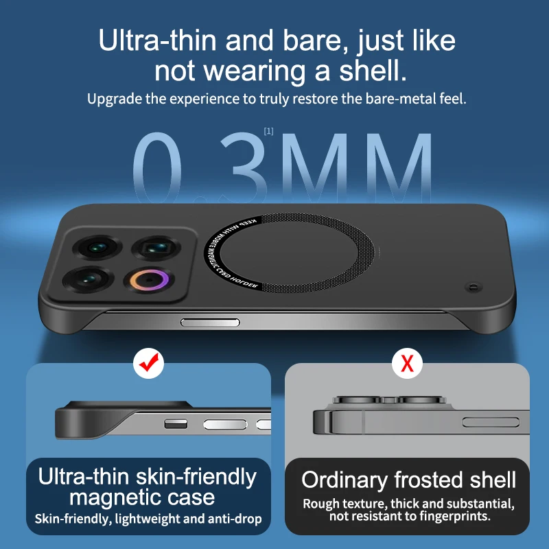 Carcasa ultrafina para Meizu 22 5G, Funda magnética para teléfono, dura, de lujo, sin marco, antihuellas, ligera, carcasa trasera - imagen 4