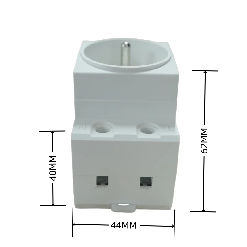 Enchufe de alimentación de CA estándar FR, montaje Modular en Riel Din de 35mm, 16A, 250V, Conector de CA gris, residencial, uso Industrial - imagen 3
