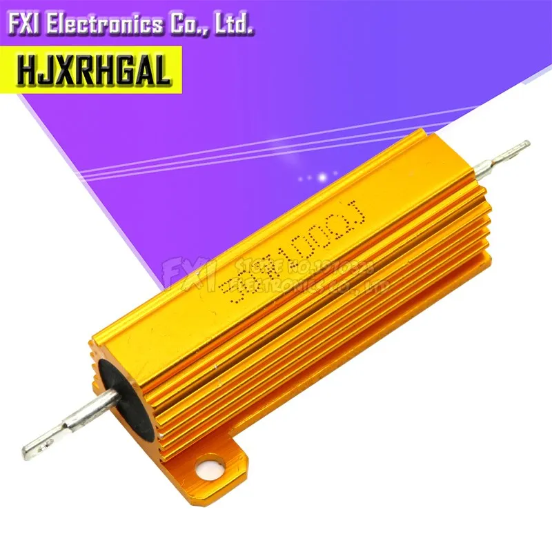 50W 100W carcasa de Metal de potencia de aluminio resistencia bobinada 0.01R ~ 100K 1 6 8 10 20 200 500 1K 10K ohm resistencia RX24 ibuw - imagen 3