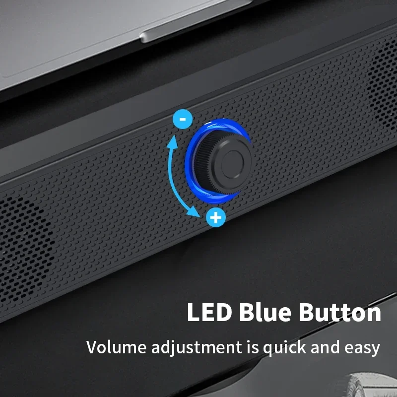 Barra de sonido para PC, Altavoz Bluetooth inalámbrico y con cable, barra de sonido alimentada por USB para TV, Pc, portátil, juegos, sistema de Audio envolvente para cine en casa - imagen 4