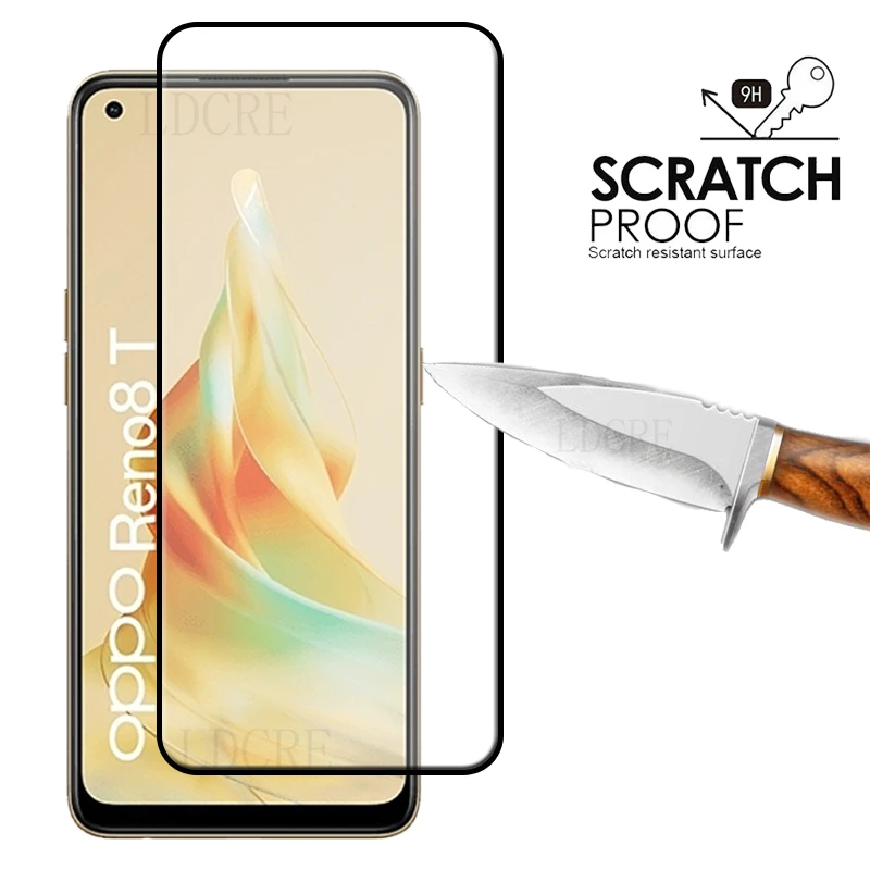 Vidrio de cubierta completa para OPPO Reno 8T vidrio para Reno 8T vidrio templado 9H HD Protector de pantalla para OPPO Reno 8T Reno8 T lente de vidrio - imagen 4