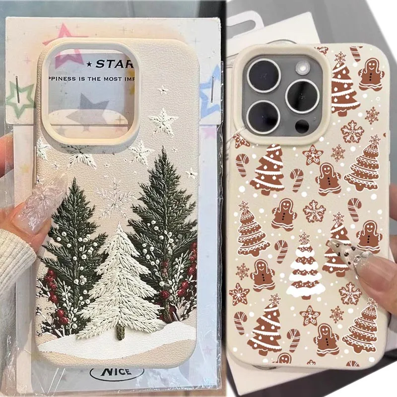 Funda con estampado de árbol de Navidad, muñeco de nieve, Papá Noel y alce, para OPPO A5 5G Reno 14 13 12 11 Pro A5 A3 F29 PRO A5X 13F 12F 11F, Lichee