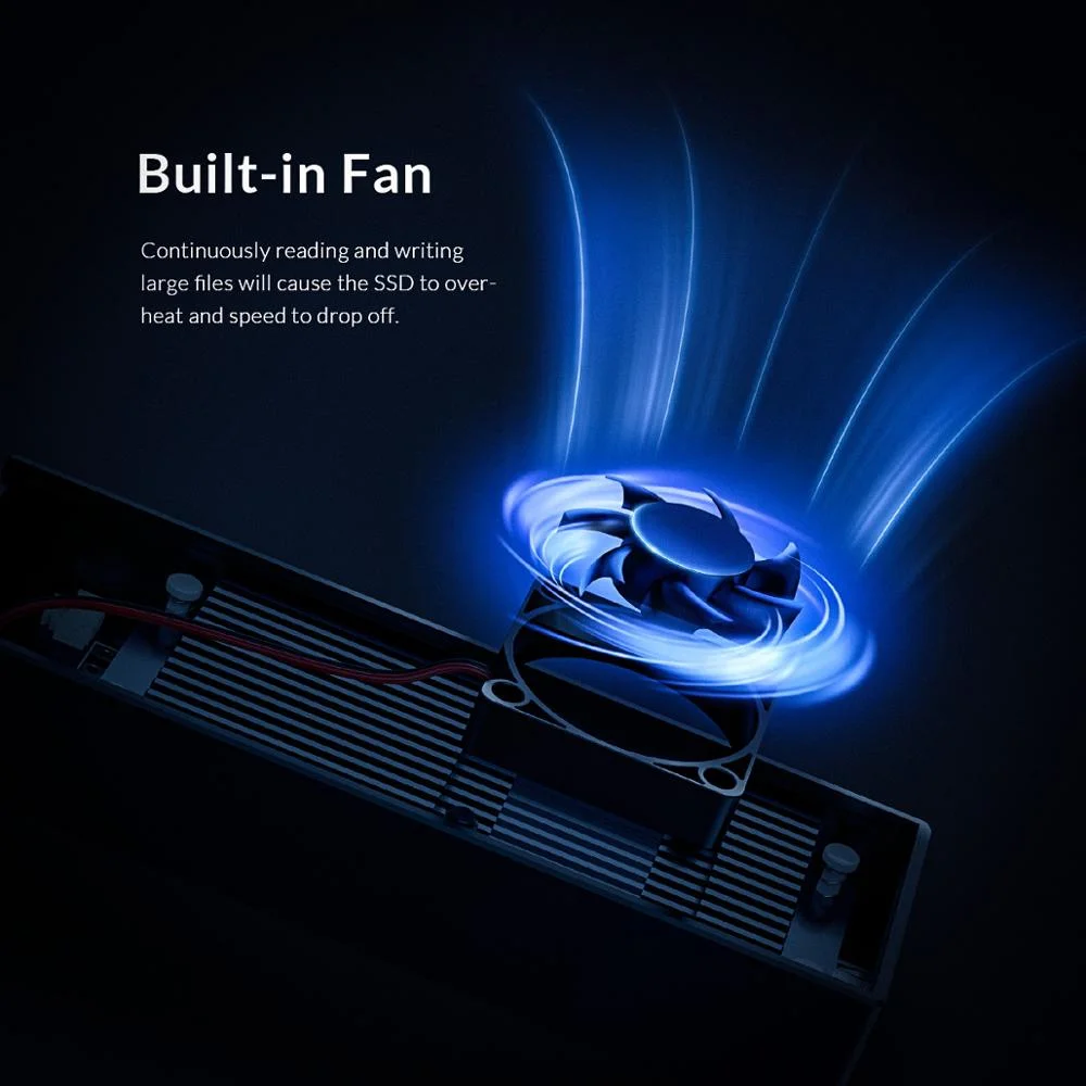 ORICO 20Gbps M.2 NVME SSD caja USB 3,2 tipo C Gen2 carcasa externa de aluminio M.2 NVMe SSD adaptador para 2230 2242 2260 2280 SSD - imagen 3