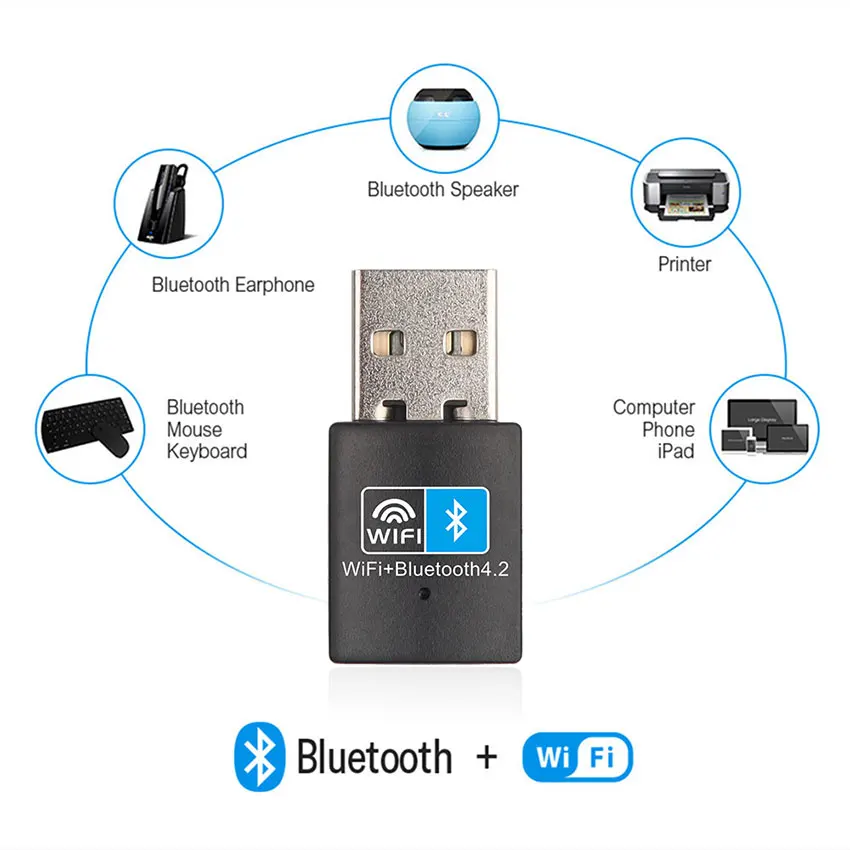 Adaptador Mini USB WiFi Bluetooth de 150Mbps, tarjeta de red inalámbrica, receptor de señal de antena 802.11N, Dongle USB Bluetooth para PC y portátil - imagen 5