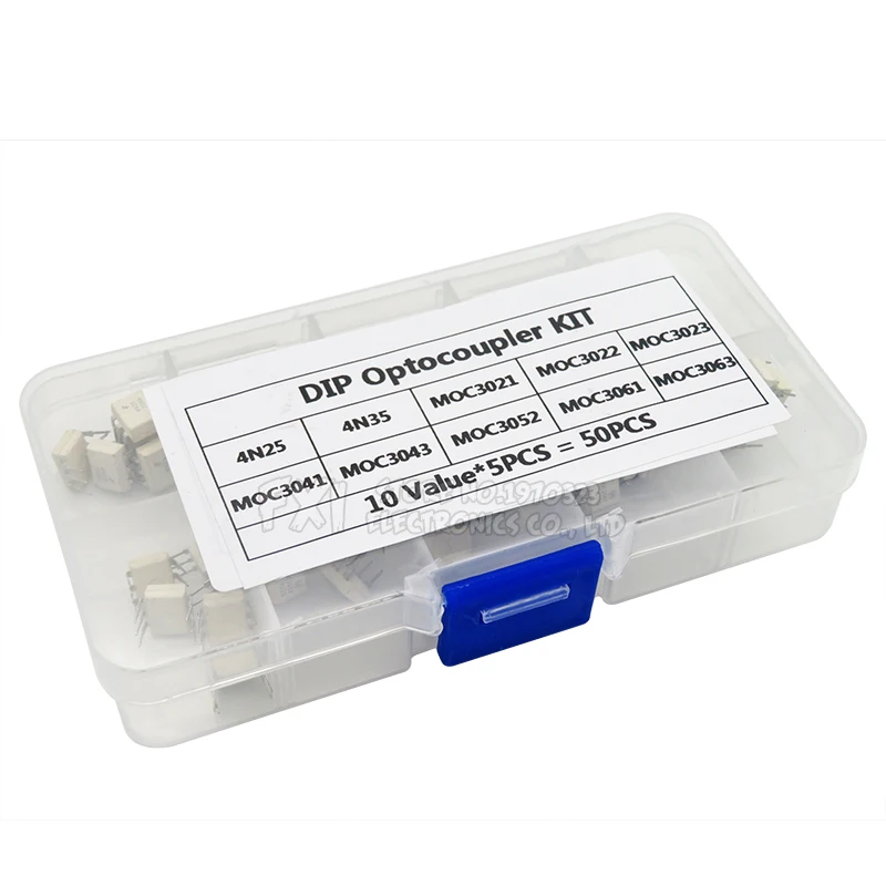 Kit de optoacoplador DIP hjxrhgal 10value * 5PCS = 50PCS 4N25 4N35 MOC3021 MOC3022 MOC3023 MOC3041 MOC3043 MOC3052 MOC3061 MOC3063 DIP - imagen 2