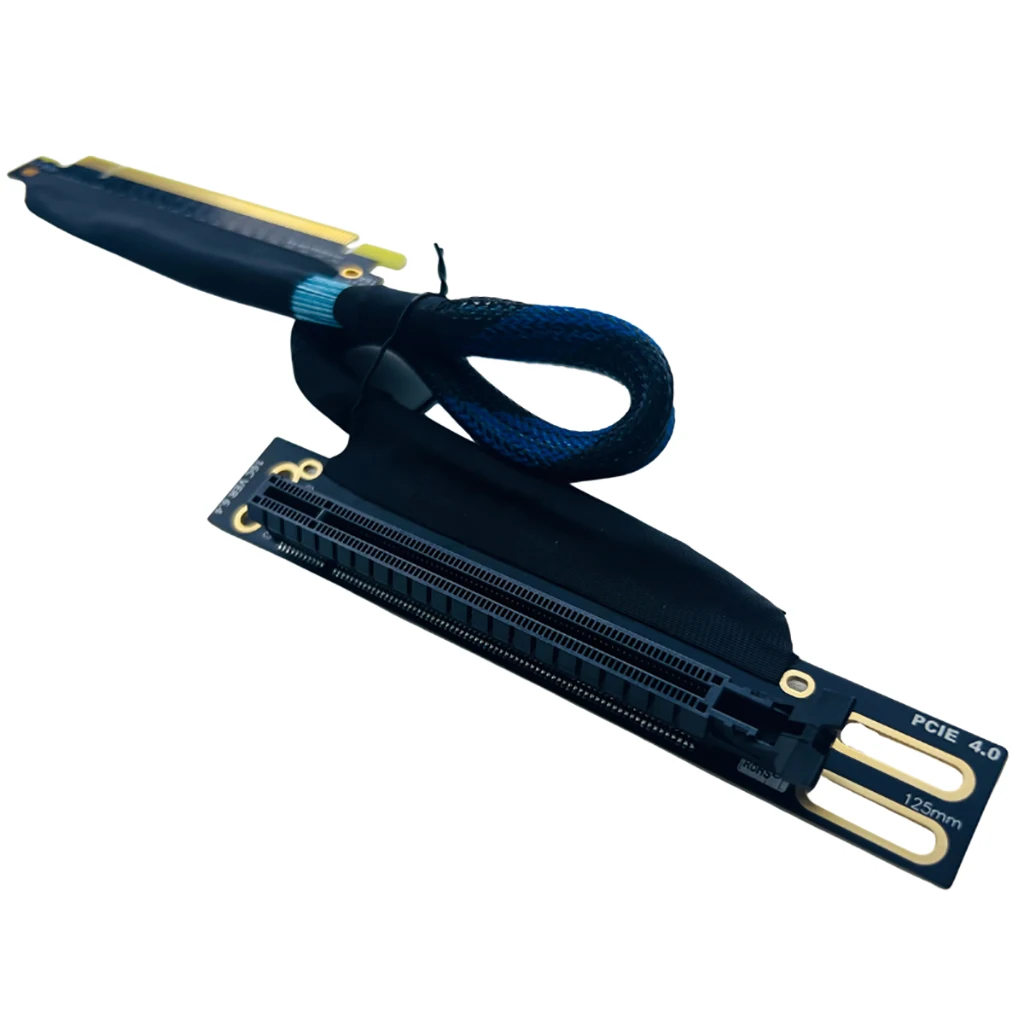 Cable de extensión de tarjeta gráfica externa para servidor PCI-E 4,0 X16, 32GB, GEN4 para servidor AI, malla trenzada, Cable adaptador de GPU flexible - imagen 2