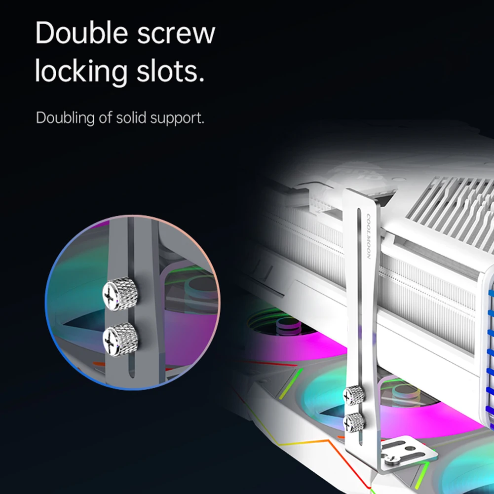 Soporte fijo para GPU pequeño, soporte para conector GPU de aluminio resistente al desgaste, estante de soporte para tarjeta de vídeo a prueba de herrumbre para montaje de ordenador DIY - imagen 3