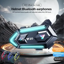Kebeumei Auriculares Bluetooth Impermeables para Casco de Moto