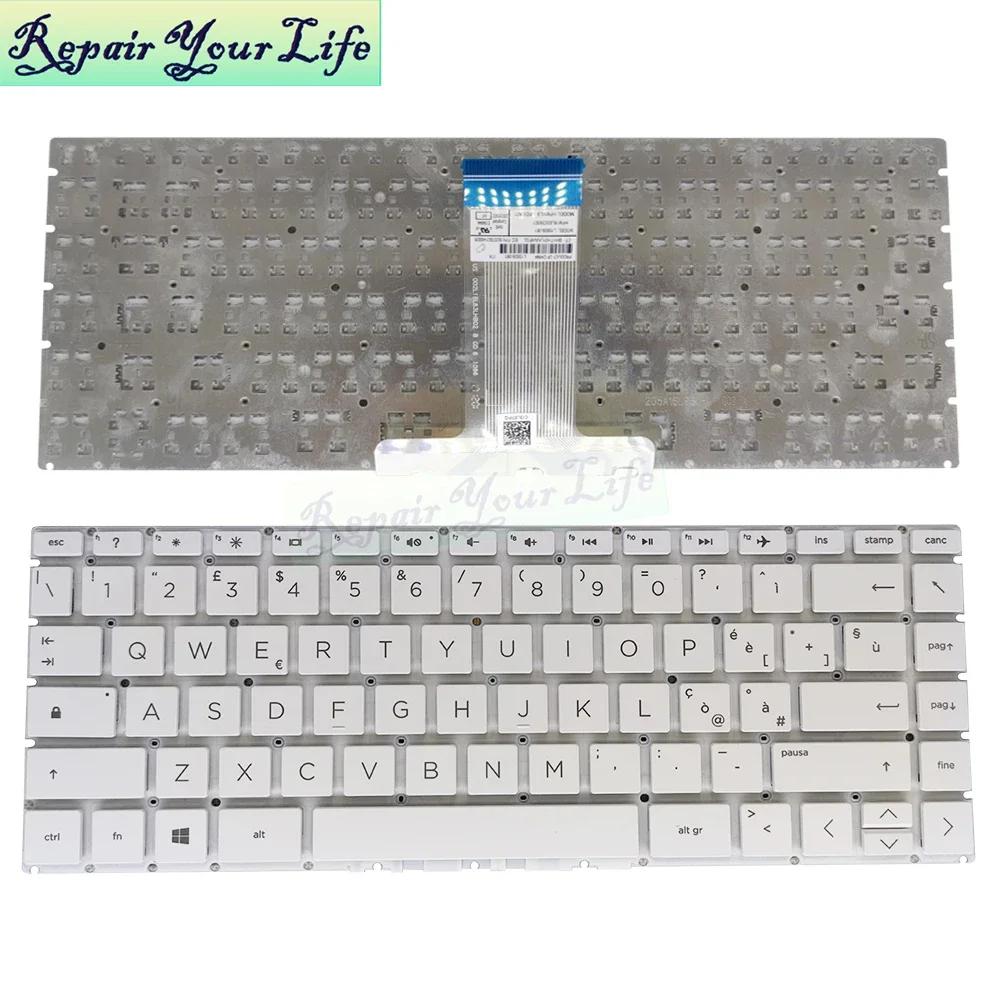 Teclado para portátil HP Pavilion X360, 14-BS, 14-BA, 14T-BA, 14M-BA, TPN-W125, Q186, Q189, Q187, C131, L50382-001, Reino Unido, EE. UU., italiano, inglés - imagen 5