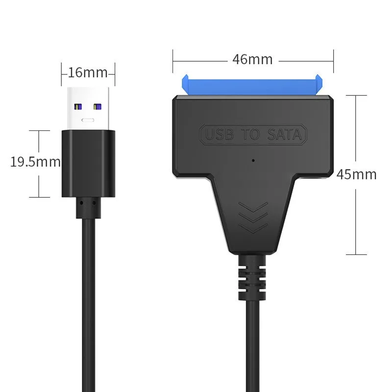 SATA a USB 3,0 2,0 Cable de unidad fácil USB 3,0 a Sata III adaptador de disco duro externo 2,5 pulgadas HDD SSD adaptador de disco duro alimentación CC - imagen 3