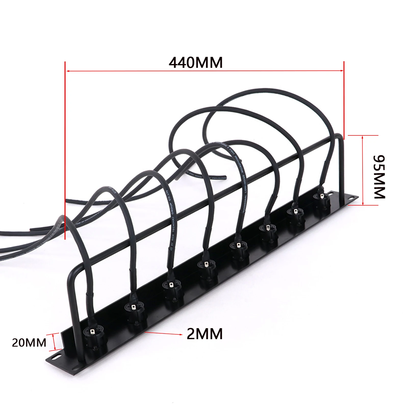 Estante de puente Xlr de 8 vías con Panel tipo D hembra XLR negro a conectores hembra XLR coloridos, Cable de Audio, 1 unidad - imagen 4