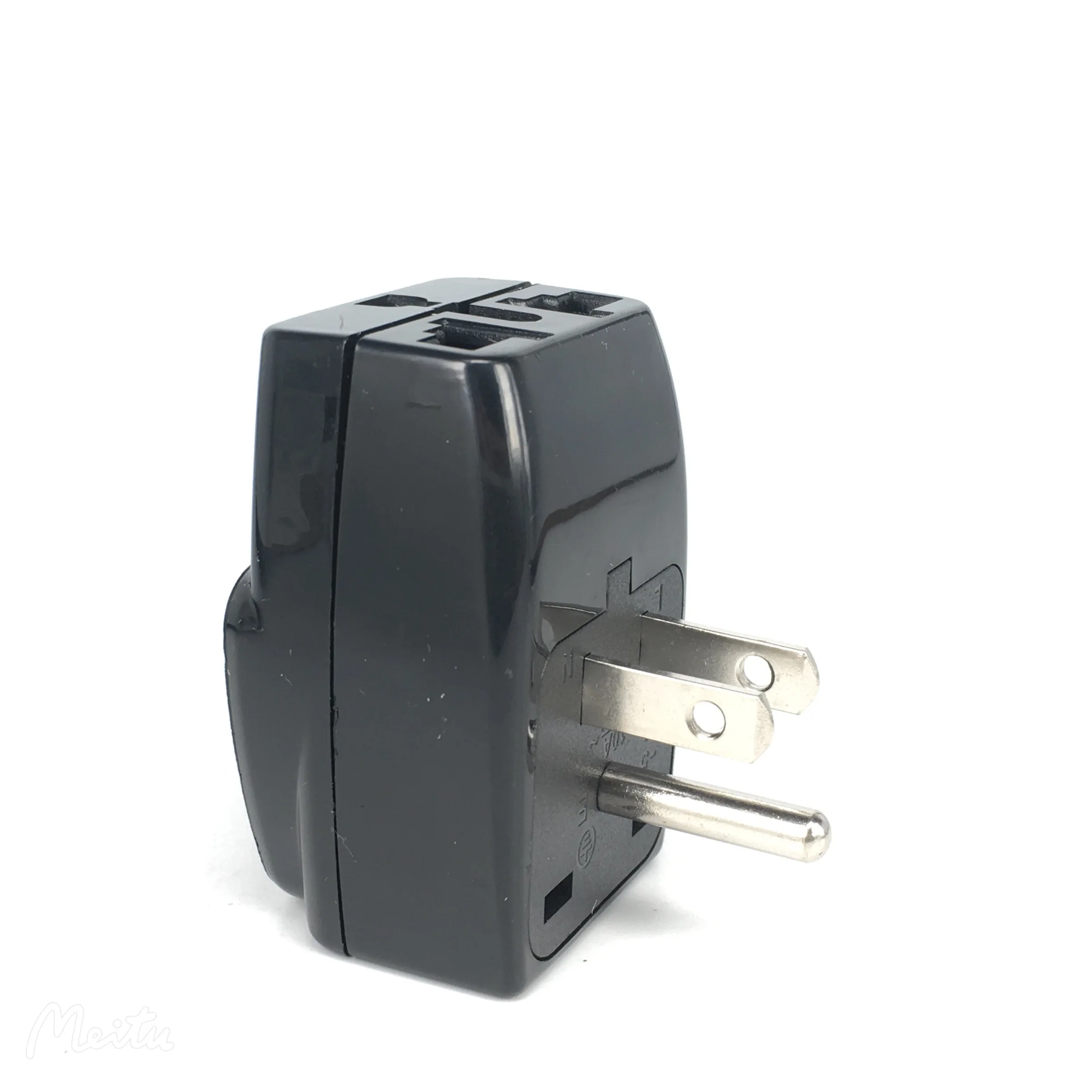 Bolantedz Universal negro 10A 250V AU UE Reino Unido a EE. UU. Convertidor de viaje enchufe de alimentación certificado CE conector de expansión multifunción - imagen 3