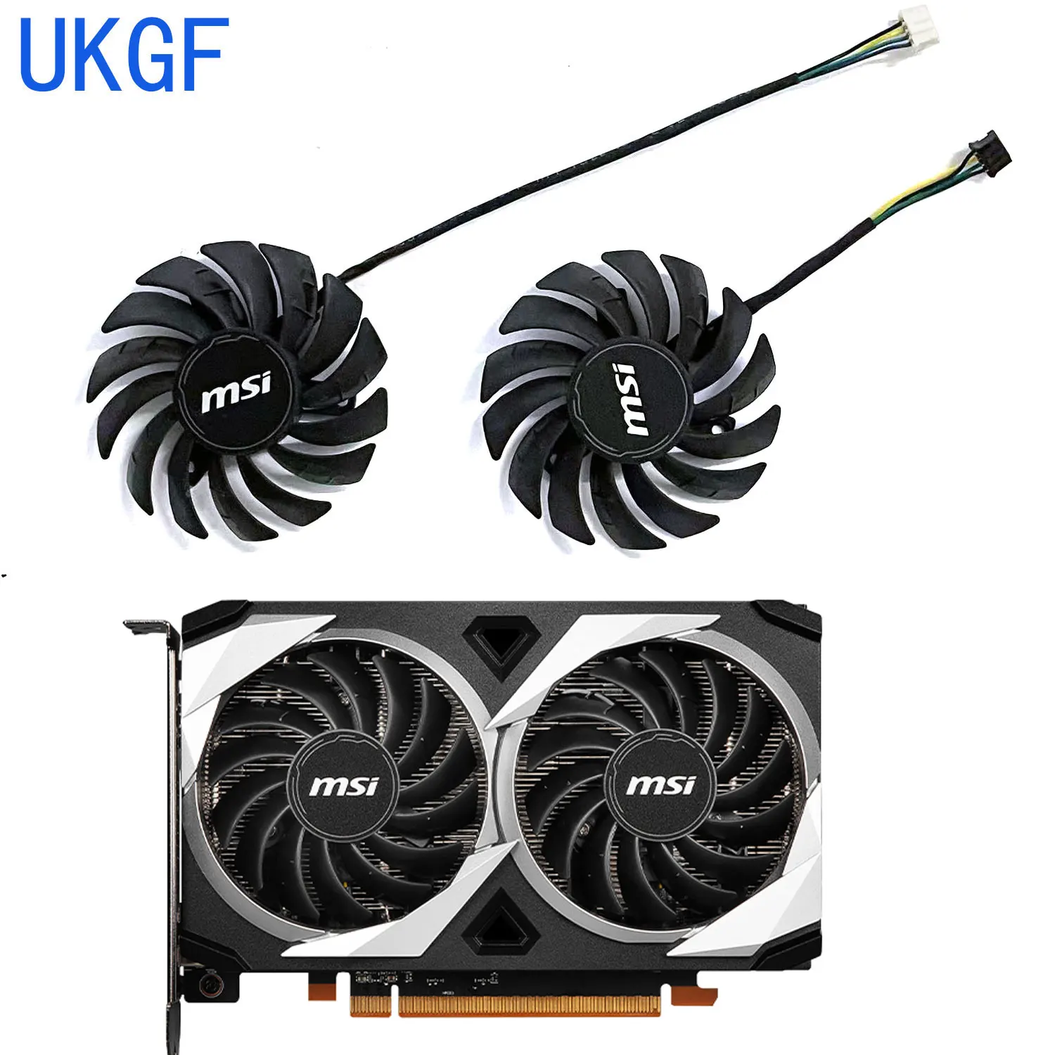 Nuevo ventilador GPU de 70MM 4PIN PLD08010S12HH RX 6500 XT para MSI Radeon RX 6500 XT MECH 2X 4G reemplazo de tarjeta gráfica