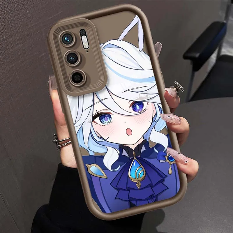 Furina Chica de anime para Redmi Note 11 10 9 8 7 11S 11E 10T 10S 9S 11T Pro Plus 5G Eye Ladder funda de teléfono - imagen 4