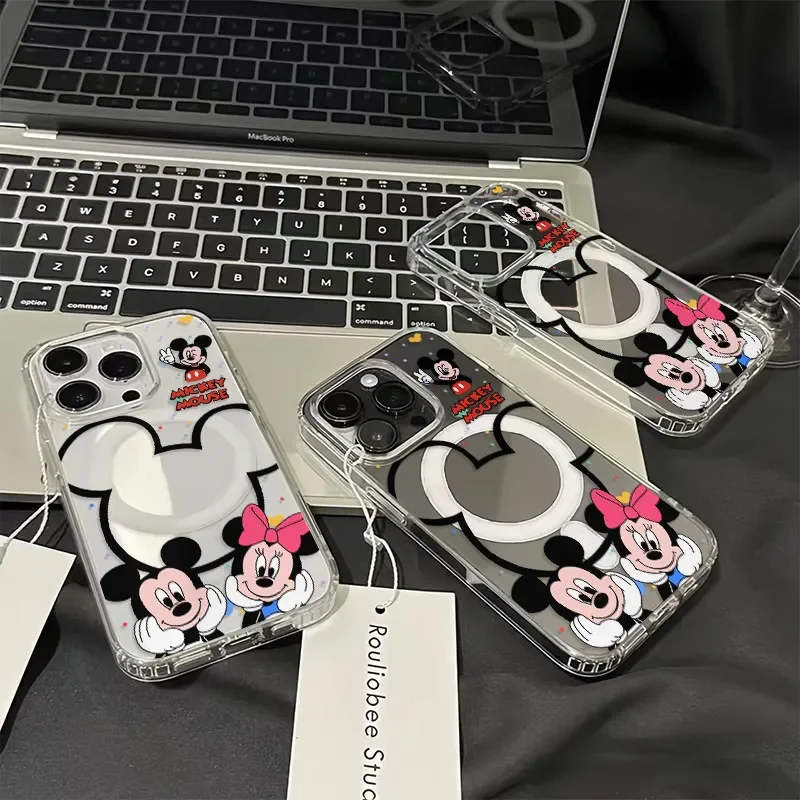 M-Mickey m-minnie Mouse para funda magnética Magsafe para iPhone 17 AIR 16 15 14 13 12 11 PRO MAX 16e MINI 16 PLUS Y2K - imagen 3