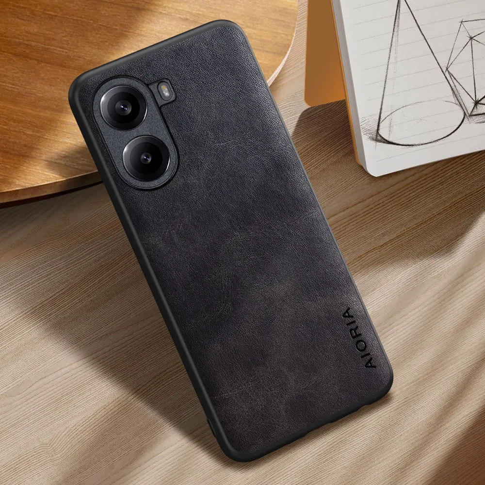 Funda elegante para POCO X7 X6 X5 X4 X3 Pro NFC GT diseño minimalista funda de teléfono de piel sintética - imagen 3