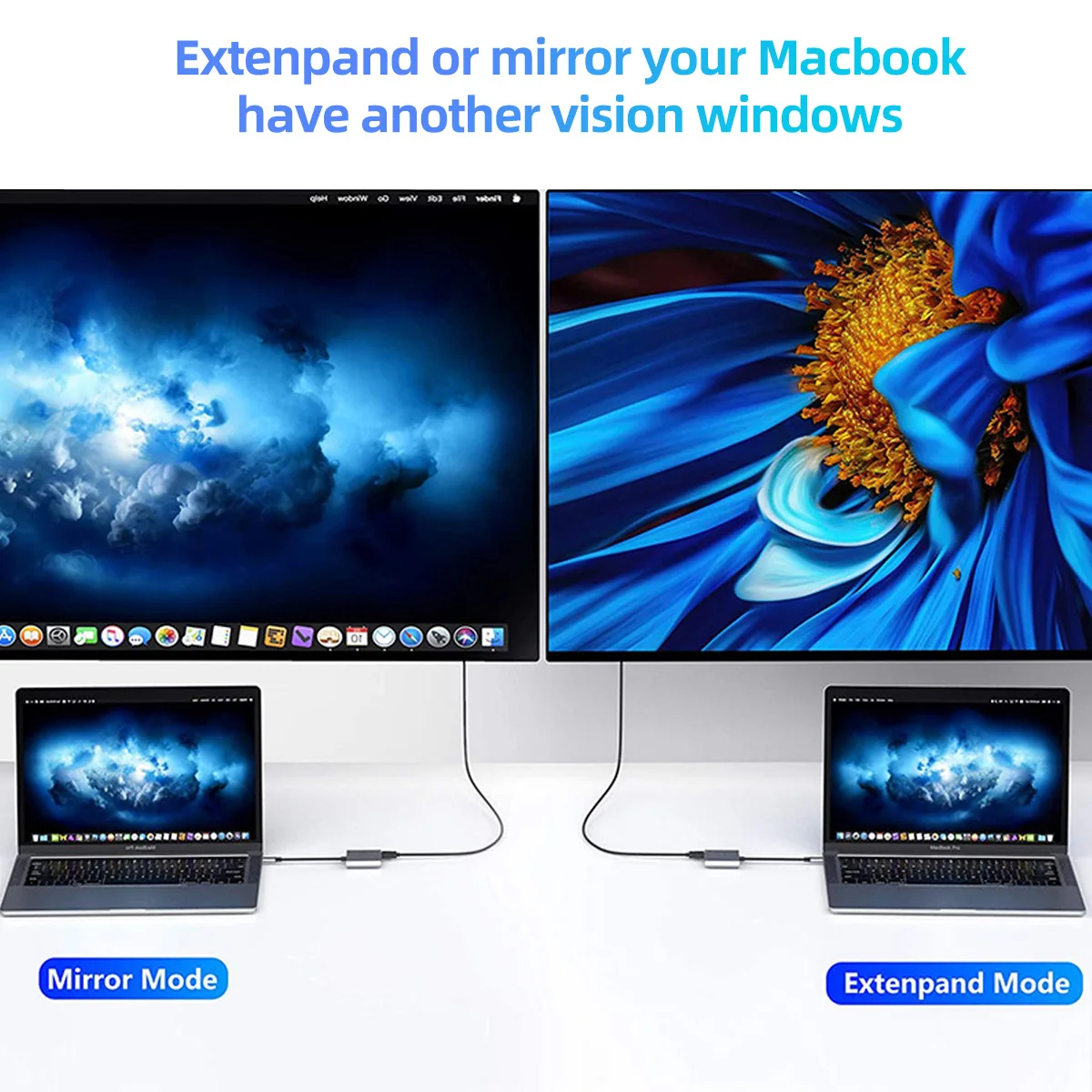 Convertidor de Cable 3 en 1 compatible con USB-C a HDMI para Samsung Huawei iPad Mac NS USB 3,0 tipo C a HD 4K Cable adaptador USB 3,0 - imagen 5