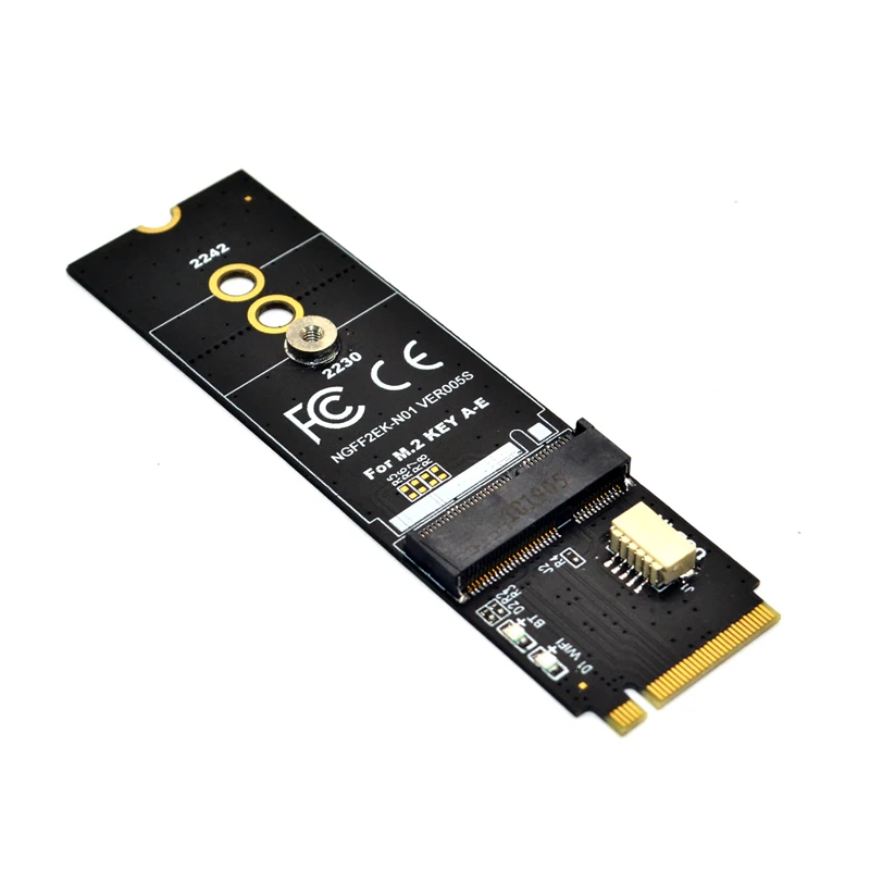 Adaptador Wifi M.2, llave M.2 M A ranura para llave A + E, tarjeta de red Wifi Bluetooth NGFF NVMe PCI express, Puerto SSD A ranura para llave E, adaptador Wifi - imagen 5